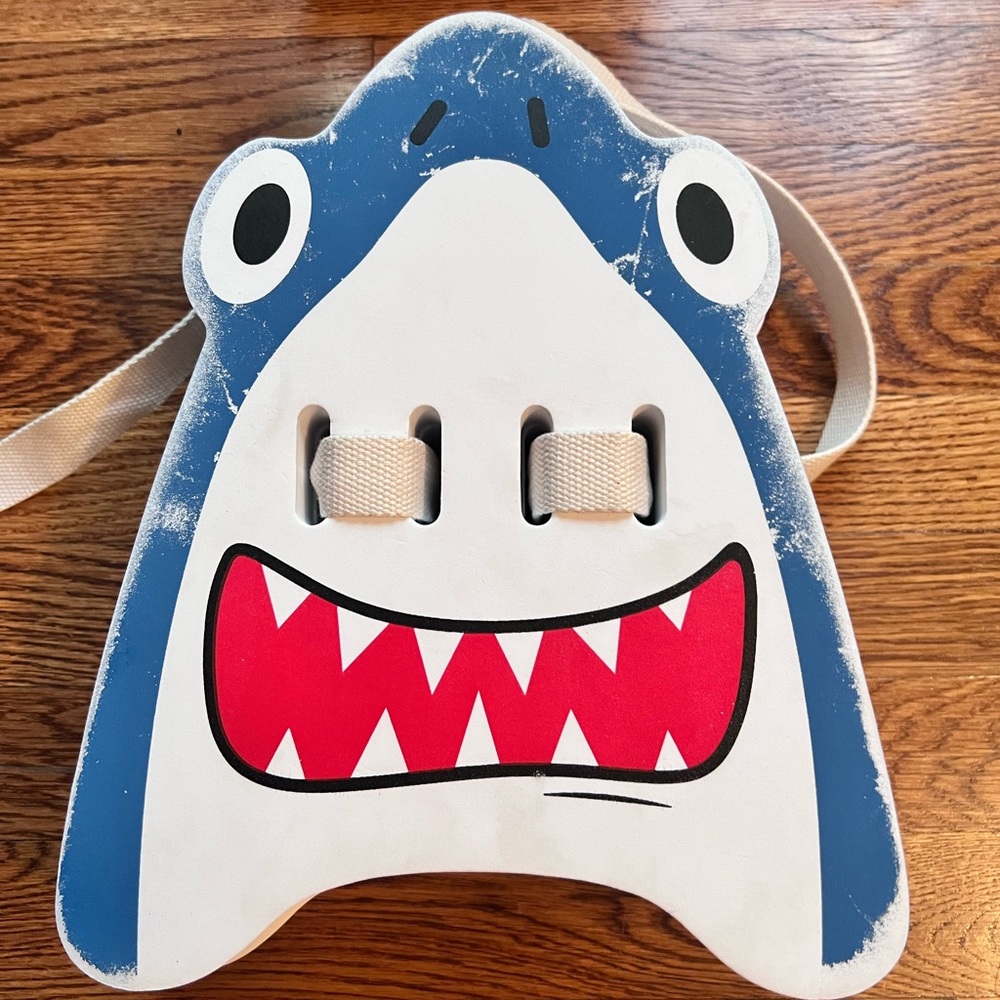 Shark Kids Back Float w/ Adjustable Snap Belt for Safe Swimming Well Made